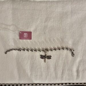 WAXING POETIC Two-Tone Beaded / Ball Bracelet with Dragonfly Charm